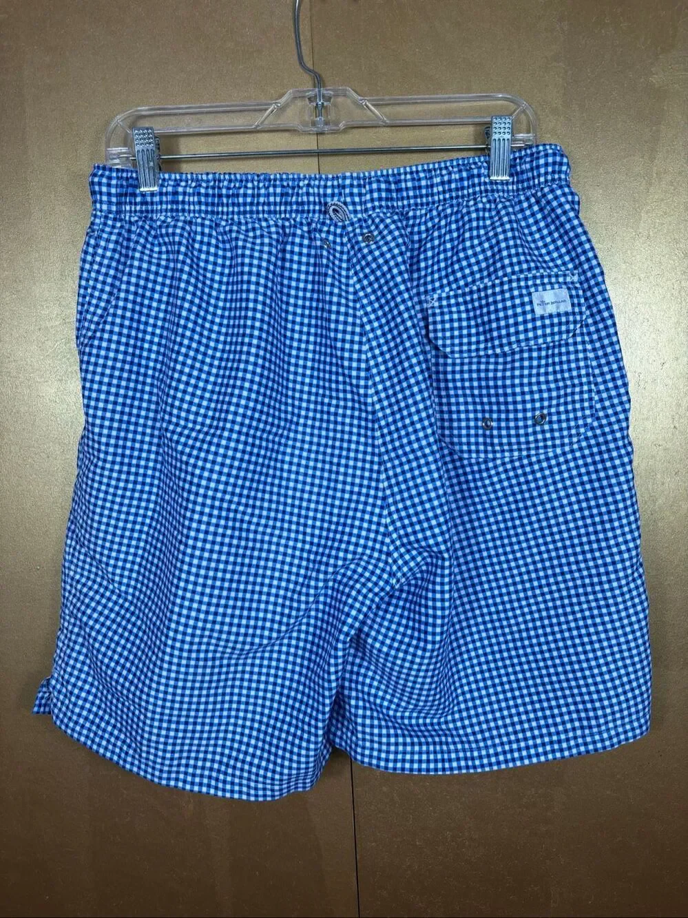 Peter Millar Gingham print swimming trunks size L
